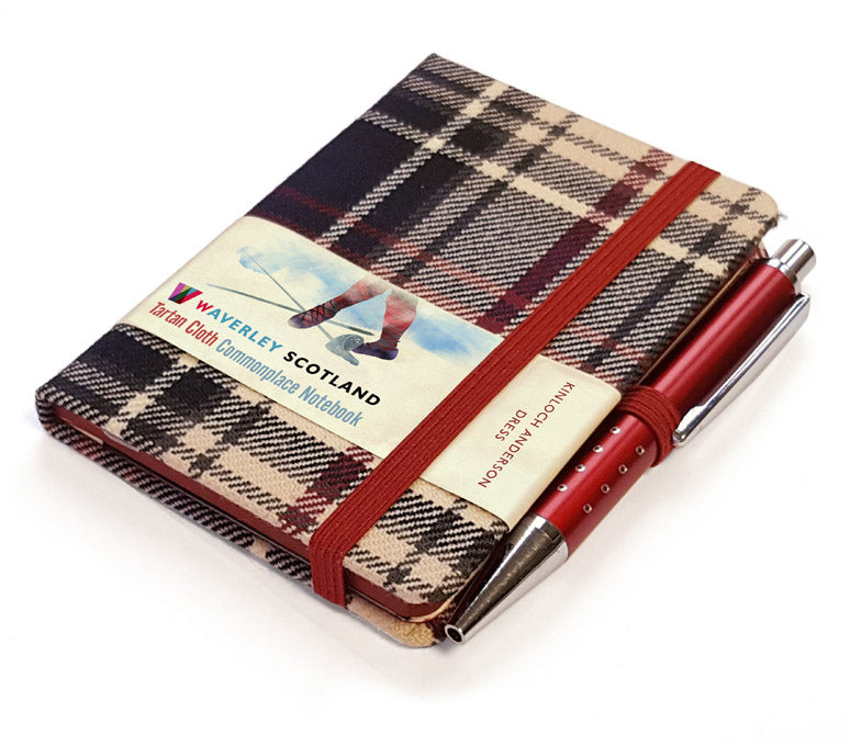 DRESS Tartan, Waverley Scotland, Mini Notizbuch mit Stift 10,5 x 7,5 cm