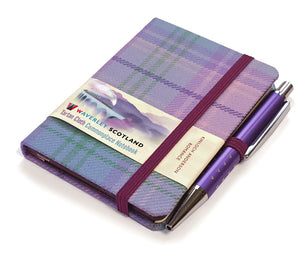 ROMANCE Tartan, Waverley Scotland, Mini Notizbuch mit Stift 10,5 x 7,5 cm
