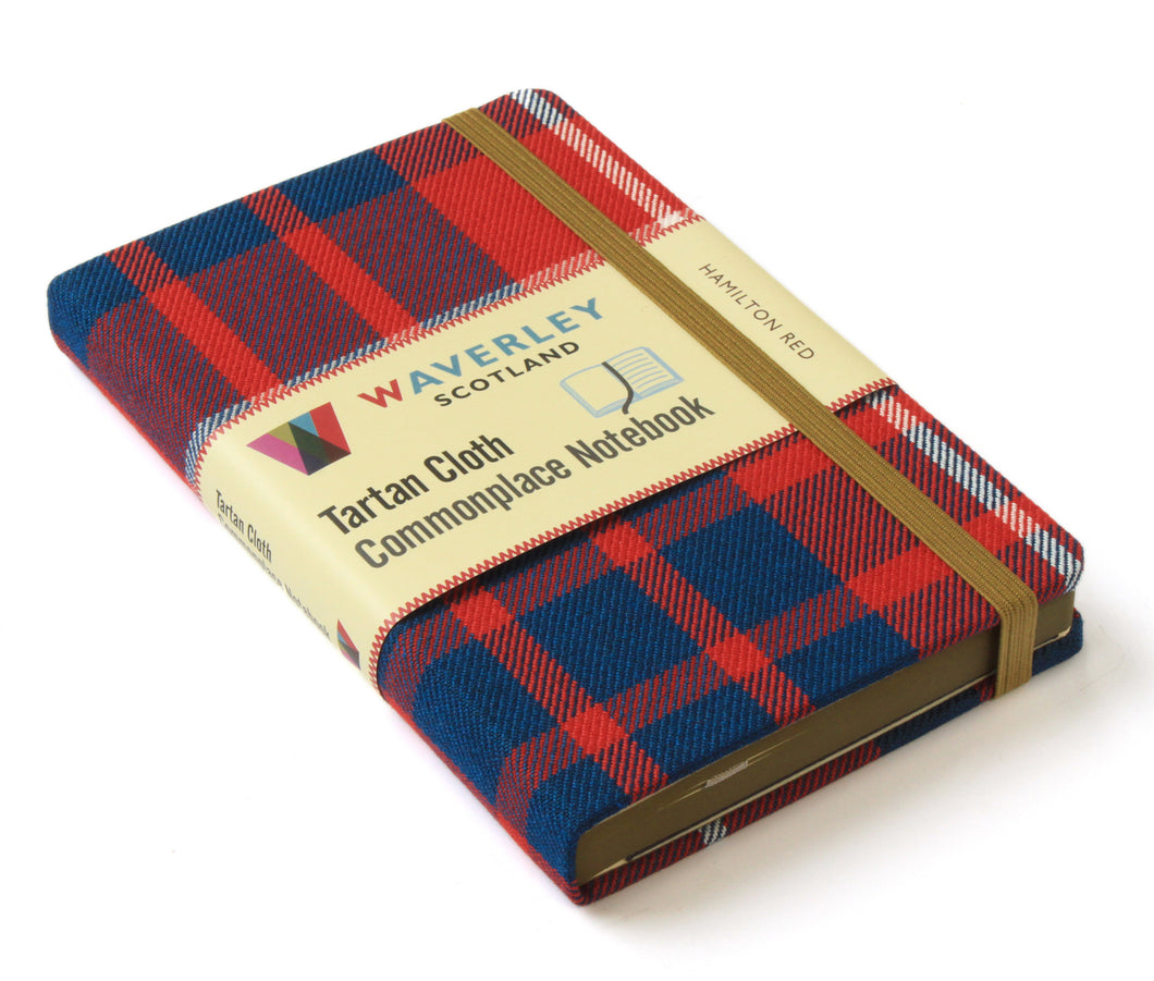HAMILTON RED Tartan, Waverley Scotland, Taschen Notizbuch 14 x 9 cm