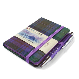 THE SKYE BOAT SONG Tartan, Waverley Scotland, Mini Notizbuch mit Stift 10,5 x 7,5 cm